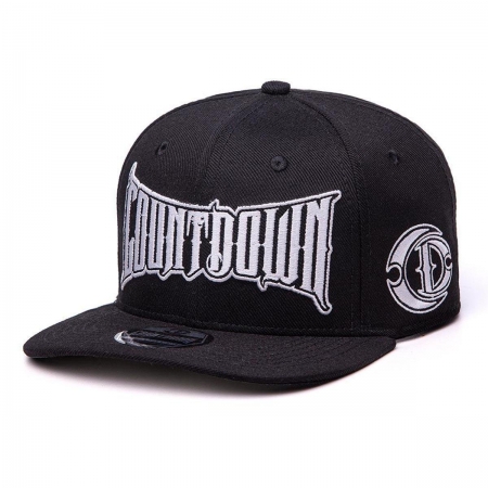 Boné Preto Unissex 6 Gomos com Aba Reta - Countdown Sports Original Brand
